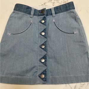 Stella McCartney kids denim button down skirt